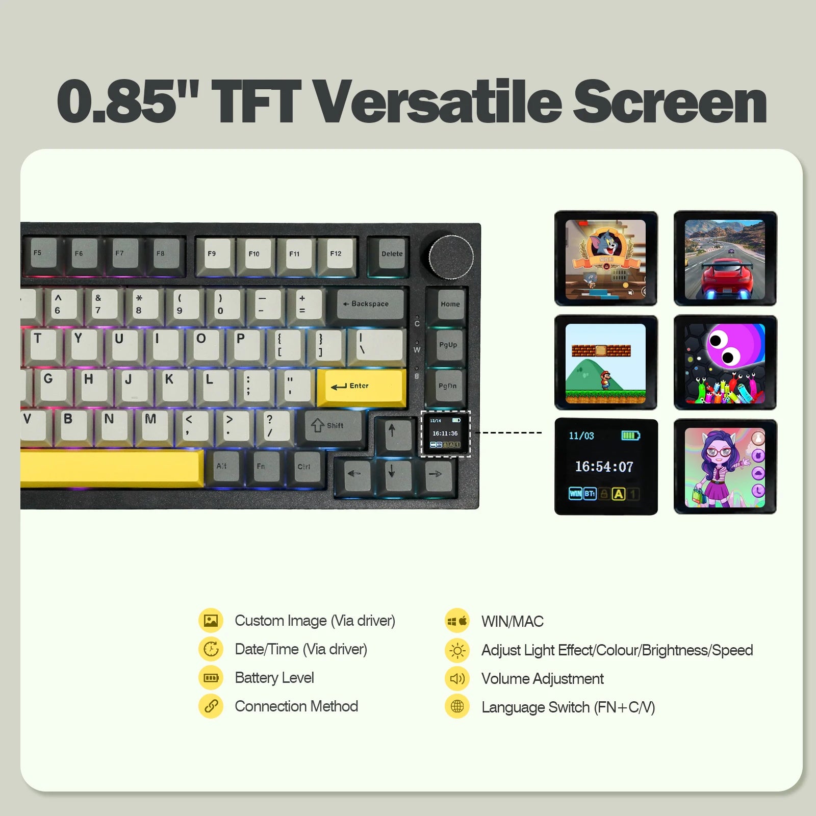 Ajazz AK820 Pro 75% Wireless Mechanical Keyboard