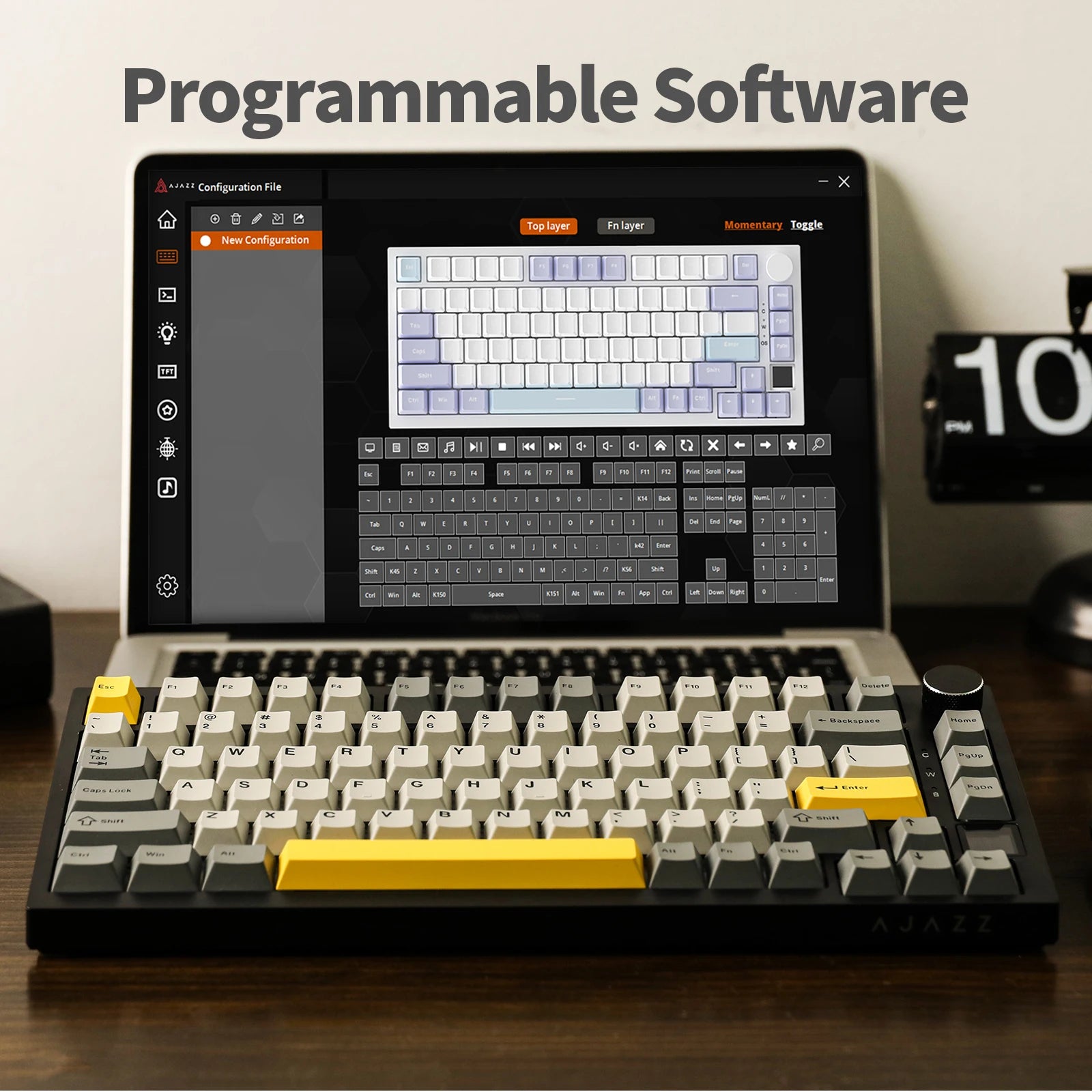 Ajazz AK820 Pro 75% Wireless Mechanical Keyboard