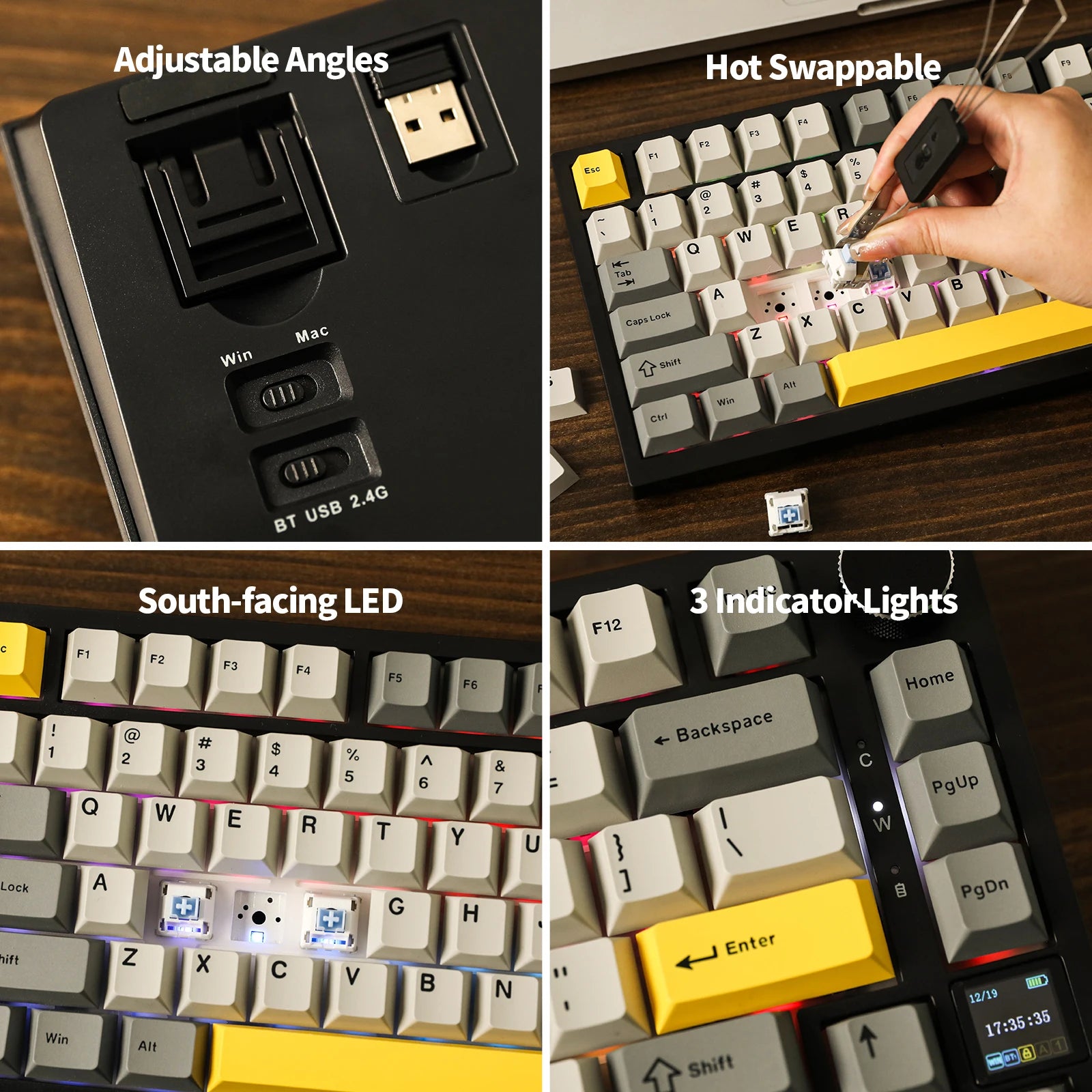Ajazz AK820 Pro 75% Wireless Mechanical Keyboard